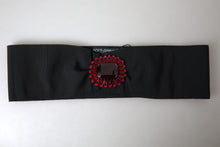 Load image into Gallery viewer, Dolce & Gabbana Exquisite Embellished Black Belt
