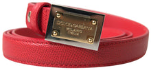 Load image into Gallery viewer, Dolce & Gabbana Elegant Red Leather Designer Belt