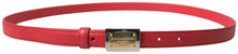 Load image into Gallery viewer, Dolce & Gabbana Elegant Red Leather Designer Belt