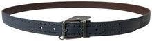 Load image into Gallery viewer, Dolce & Gabbana Elegant Blue Leather Belt with Metal Buckle