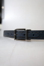 Load image into Gallery viewer, Dolce & Gabbana Elegant Blue Leather Belt with Metal Buckle