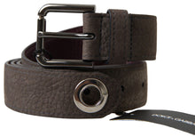 Load image into Gallery viewer, Dolce & Gabbana Elegant Brown Leather Belt with Metal Buckle