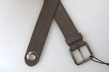 Load image into Gallery viewer, Dolce & Gabbana Elegant Brown Leather Belt with Metal Buckle