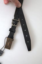 Load image into Gallery viewer, Dolce & Gabbana Elegant Black Leather Belt - Metal Buckle Closure