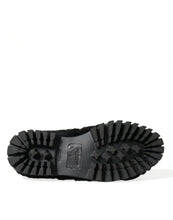 Load image into Gallery viewer, Dolce & Gabbana Black Fur Leather Slippers Dress Shoes