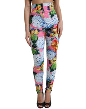 Load image into Gallery viewer, Dolce & Gabbana Multicolor Floral High Waist Leggings Pants