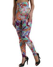 Load image into Gallery viewer, Dolce & Gabbana Multicolor Floral High Waist Leggings Pants