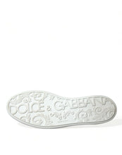 Load image into Gallery viewer, Dolce & Gabbana White Blue Leather Low Top Sneakers Shoes