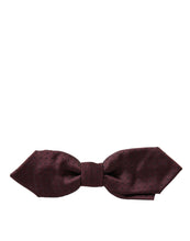 Load image into Gallery viewer, Dolce & Gabbana Elegant Bordeaux Silk Bow Tie
