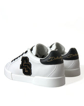 Load image into Gallery viewer, Dolce & Gabbana White Black Patch Portofino Sneakers Shoes