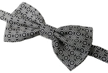 Load image into Gallery viewer, Dolce & Gabbana Elegant Black and White Silk Bow Tie