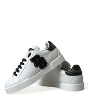Load image into Gallery viewer, Dolce & Gabbana White Black Patch Portofino Sneakers Shoes