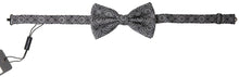 Load image into Gallery viewer, Dolce & Gabbana Elegant Black & White Silk Bow Tie