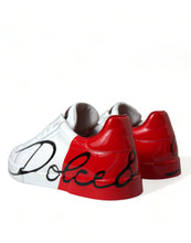Load image into Gallery viewer, Dolce & Gabbana White Red Leather Low Top Sneakers Shoes