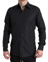 Load image into Gallery viewer, Dolce & Gabbana Black Collared Long Sleeve MARTINI Shirt
