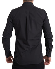 Load image into Gallery viewer, Dolce & Gabbana Elegant Slim Fit Black Cotton Dress Shirt