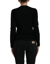 Load image into Gallery viewer, Dolce & Gabbana Black Bird Wool Long Sleeve Cardigan Sweater