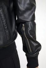 Load image into Gallery viewer, Dolce & Gabbana Elegant Black Leather Bomber Jacket