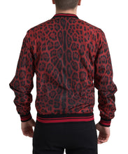 Load image into Gallery viewer, Dolce & Gabbana Red Leopard Print Bomber Jacket