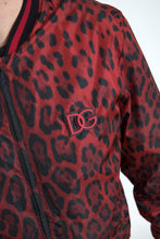 Load image into Gallery viewer, Dolce & Gabbana Red Leopard Print Bomber Jacket