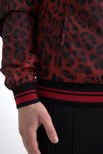 Load image into Gallery viewer, Dolce & Gabbana Red Leopard Print Bomber Jacket