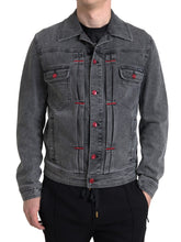 Load image into Gallery viewer, Dolce & Gabbana Elegant Gray Stretch Denim Jacket