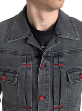 Load image into Gallery viewer, Dolce & Gabbana Elegant Gray Stretch Denim Jacket