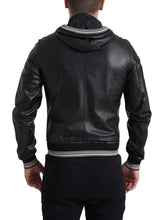 Load image into Gallery viewer, Dolce & Gabbana Elegant Black Leather Bomber Jacket