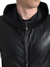 Load image into Gallery viewer, Dolce & Gabbana Elegant Black Leather Bomber Jacket