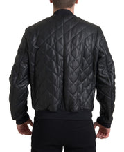 Load image into Gallery viewer, Dolce & Gabbana Elegant Black Leather Bomber Jacket