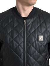 Load image into Gallery viewer, Dolce & Gabbana Elegant Black Leather Bomber Jacket