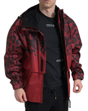 Load image into Gallery viewer, Dolce & Gabbana Red Leopard Hooded Rain Coat Jacket