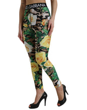 Load image into Gallery viewer, Dolce & Gabbana Multicolor Floral High Waist Leggings Pants