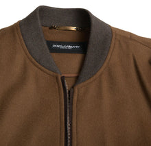 Load image into Gallery viewer, Dolce & Gabbana Elegant Brown Cashmere Bomber Jacket