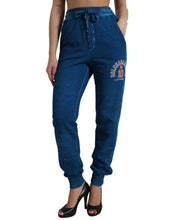 Load image into Gallery viewer, Dolce & Gabbana Blue Logo Cotton Jogger Sweatpants Pants