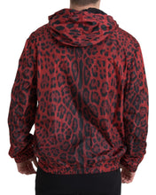 Load image into Gallery viewer, Dolce & Gabbana Red Leopard Hooded Bomber Jacket