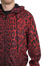 Load image into Gallery viewer, Dolce & Gabbana Red Leopard Hooded Bomber Jacket
