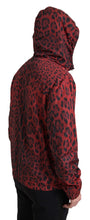 Load image into Gallery viewer, Dolce & Gabbana Red Leopard Hooded Bomber Jacket