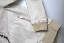 Load image into Gallery viewer, Dolce & Gabbana Cream Leather Bomber Jacket