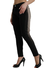 Load image into Gallery viewer, Dolce & Gabbana Black Gray Two Tone Denim Logo Skinny Jeans
