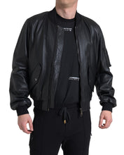Load image into Gallery viewer, Dolce & Gabbana Elegant Black Leather Bomber Jacket