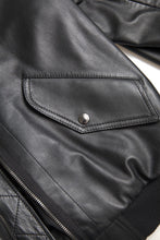 Load image into Gallery viewer, Dolce & Gabbana Elegant Black Leather Bomber Jacket