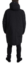 Load image into Gallery viewer, Dolce & Gabbana Elegant Black Hooded Trench Coat