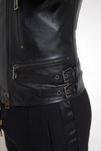 Load image into Gallery viewer, Dolce & Gabbana Sleek Black Leather Biker Jacket