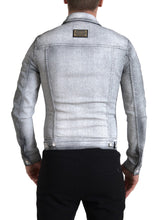Load image into Gallery viewer, Dolce & Gabbana Elegant Gray Cotton Stretch Denim Jacket