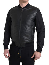 Load image into Gallery viewer, Dolce & Gabbana Sleek Black Leather Bomber Jacket