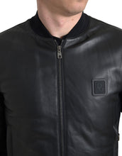 Load image into Gallery viewer, Dolce & Gabbana Sleek Black Leather Bomber Jacket