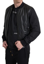 Load image into Gallery viewer, Dolce & Gabbana Sleek Black Leather Bomber Jacket