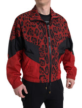 Load image into Gallery viewer, Dolce & Gabbana Red Leopard Zip Sweater Jacket