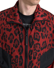 Load image into Gallery viewer, Dolce & Gabbana Red Leopard Zip Sweater Jacket